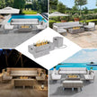 42 In. 50,000 BTU Propane Fire Pit Table Rectangle Outdoor Propane Gas Firepit with LED Light