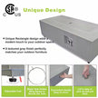 42 In. 50,000 BTU Propane Fire Pit Table Rectangle Outdoor Propane Gas Firepit with LED Light