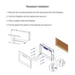 50 In. Wall Mounted Ultra Thin Tempered Glass Front Smart Electric Fireplace with Remote and Multi-Color Flame in Black