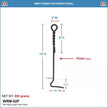 18 In. Tall Black Mini Rope Design Fireplace Poker Tool