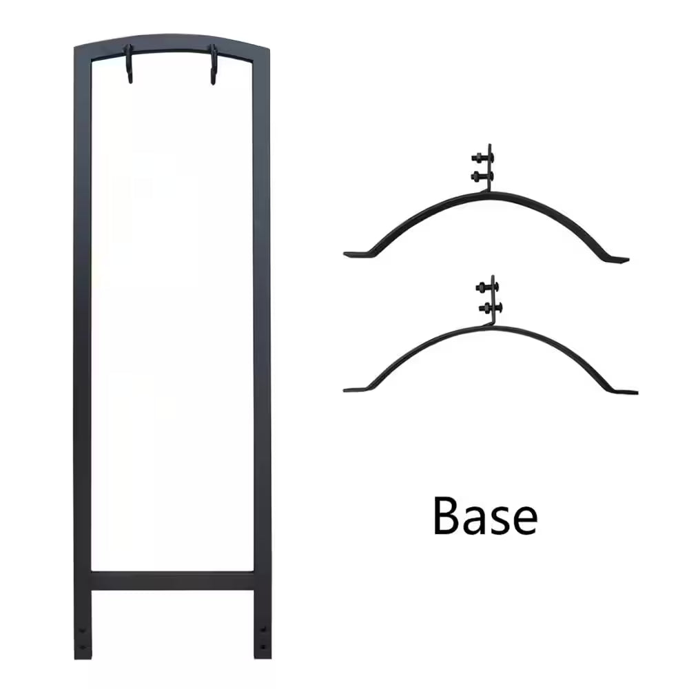 5-Pieces Iron Fireplace Tools Sets Fireplace Accessories Tools with Holder for Indoor Outdoor Fireplace Fire Pit Black