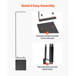 Wrought Iron Fireplace Tool Set, 3 PCS Fire Tool Set and Holder with Stand, Tongs, Fire Place Poker, for Indoor/Outdoor
