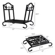 14.5 In. H X 17 In. D X 12.5 In. W Outdoor Folding Steel Firewood Rack Wood Storage Holder