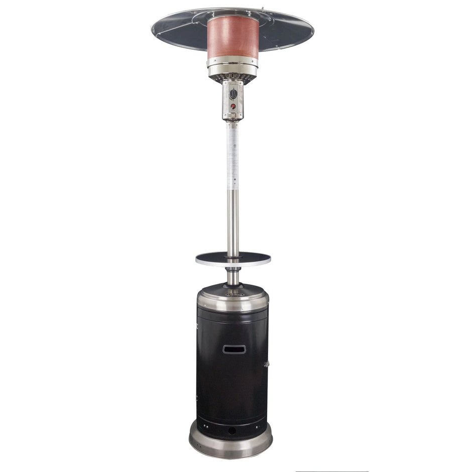 AZ Patio Heater Stainless Steel and Black Patio Heater with Table