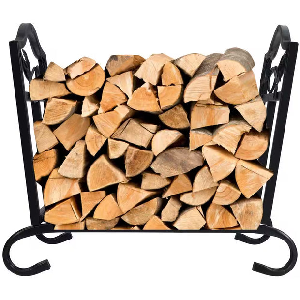 14.5 In. H X 17 In. D X 12.5 In. W Outdoor Folding Steel Firewood Rack Wood Storage Holder