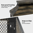 Fire Pits for outside Wood Burning, Outdoor Fireplace with Log Storage Rack, Freestanding Chiminea Fireplace with Mesh Screen and Pocker for Backyard Patio Party Camping Picnic, 37