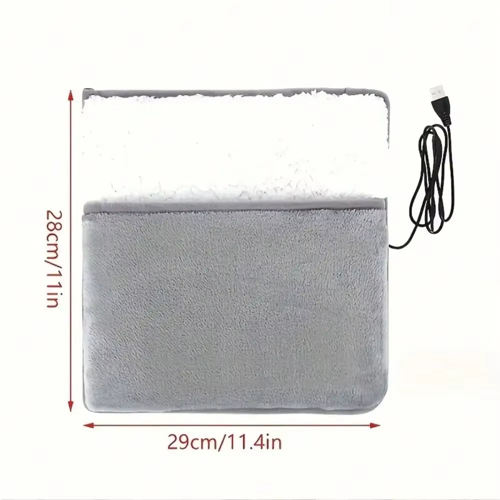 1 Pair of Comfortable Care USB Heated Foot Pads, Constant Temperature Electric Heaters, Portable Home Foot Heaters,