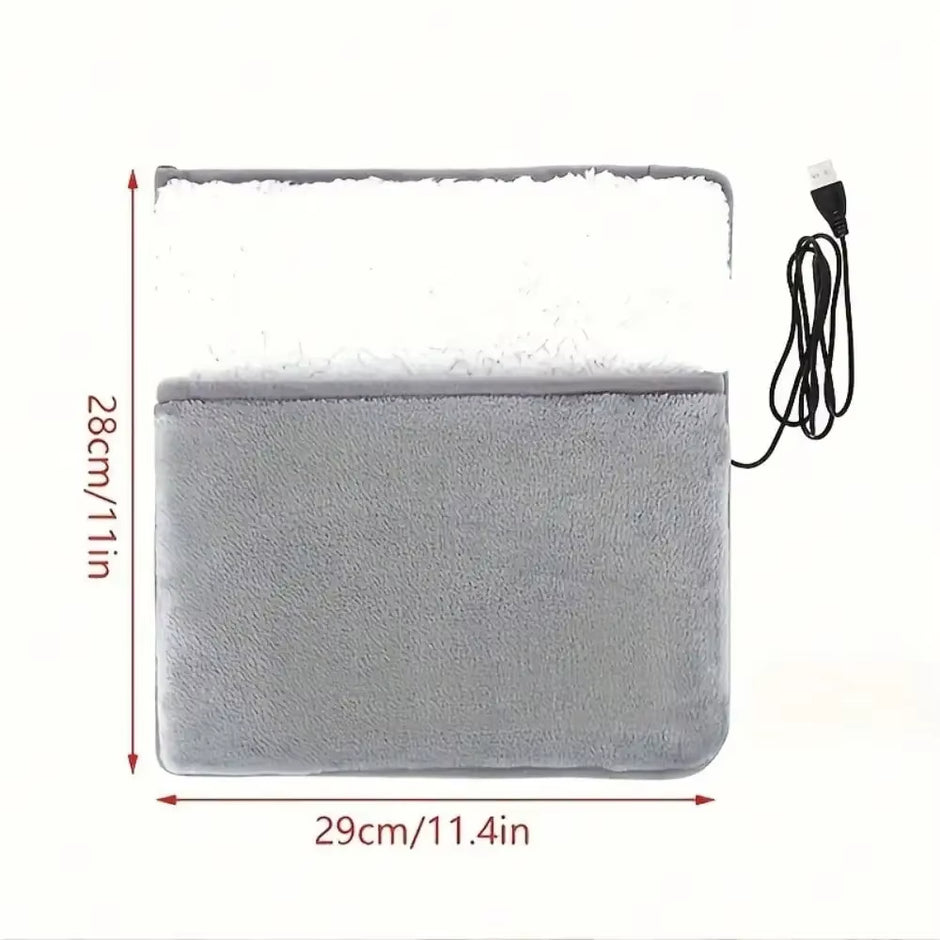 1 Pair of Comfortable Care USB Heated Foot Pads, Constant Temperature Electric Heaters, Portable Home Foot Heaters,