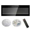 50 In. Wall Mounted Ultra Thin Tempered Glass Front Smart Electric Fireplace with Remote and Multi-Color Flame in Black