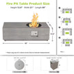 48 In. 50,000 BTU Rectangle Outdoor Propane Gas Fire Pit Table in Brown