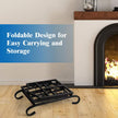 14.5 In. H X 17 In. D X 12.5 In. W Outdoor Folding Steel Firewood Rack Wood Storage Holder
