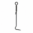 18 In. Tall Black Mini Rope Design Fireplace Poker Tool