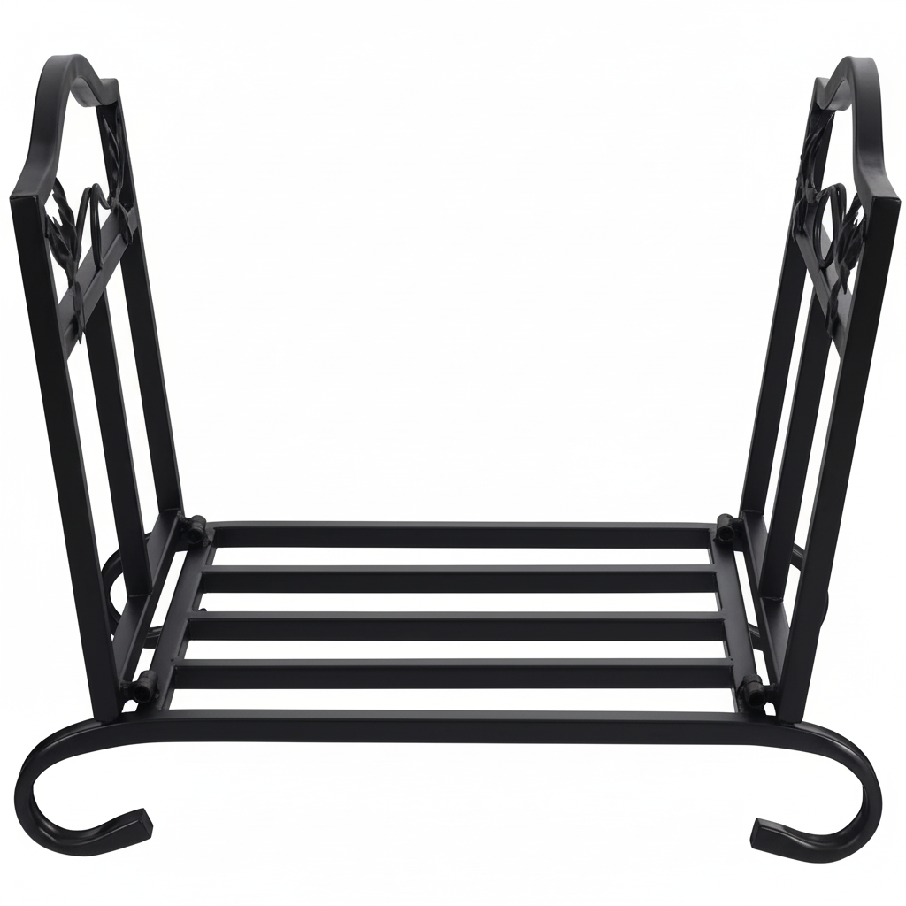 14.5 In. H X 17 In. D X 12.5 In. W Outdoor Folding Steel Firewood Rack Wood Storage Holder
