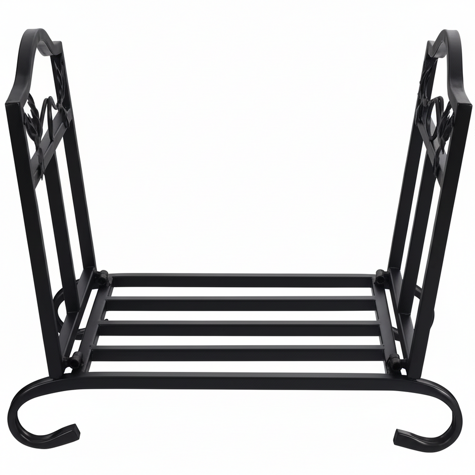 14.5 In. H X 17 In. D X 12.5 In. W Outdoor Folding Steel Firewood Rack Wood Storage Holder