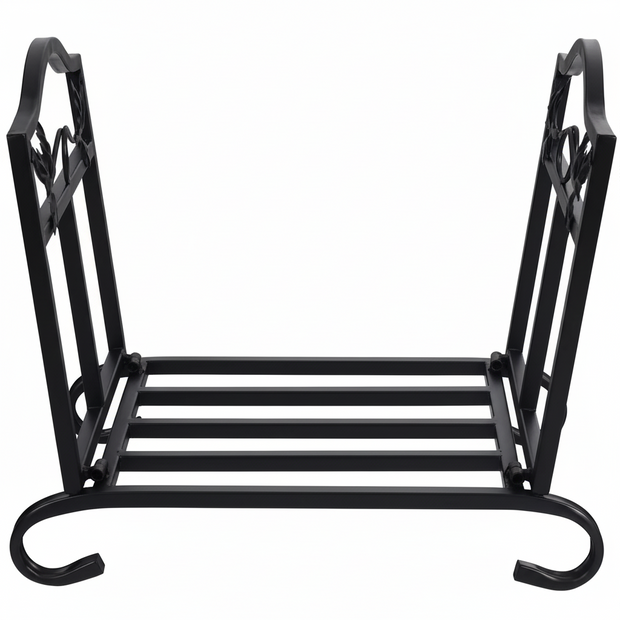 14.5 In. H X 17 In. D X 12.5 In. W Outdoor Folding Steel Firewood Rack Wood Storage Holder