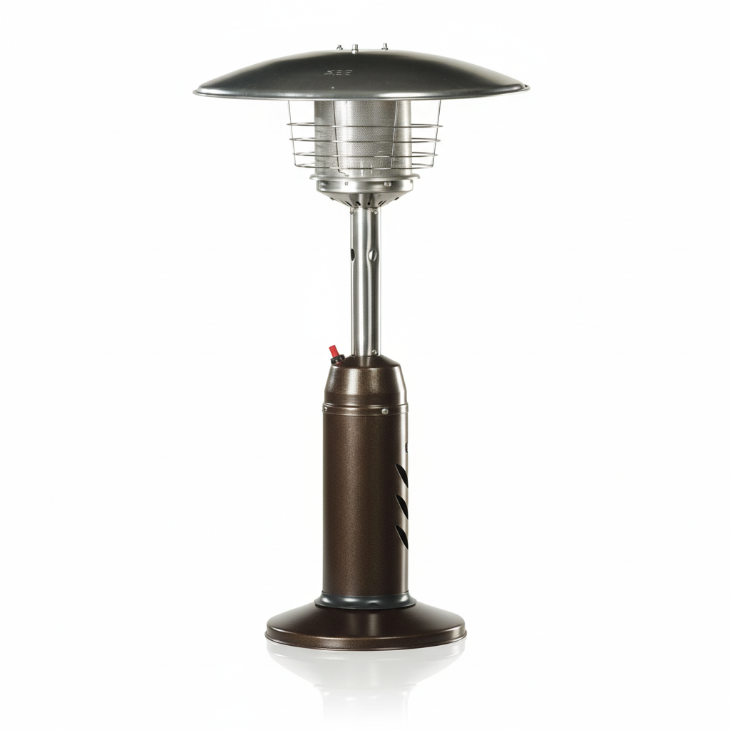 Propane Gas Outdoor Tabletop Patio Heater, Hammered Bronze
