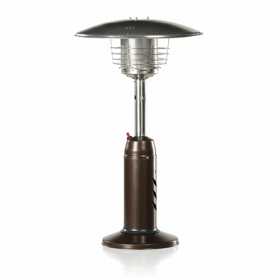 Propane Gas Outdoor Tabletop Patio Heater, Hammered Bronze