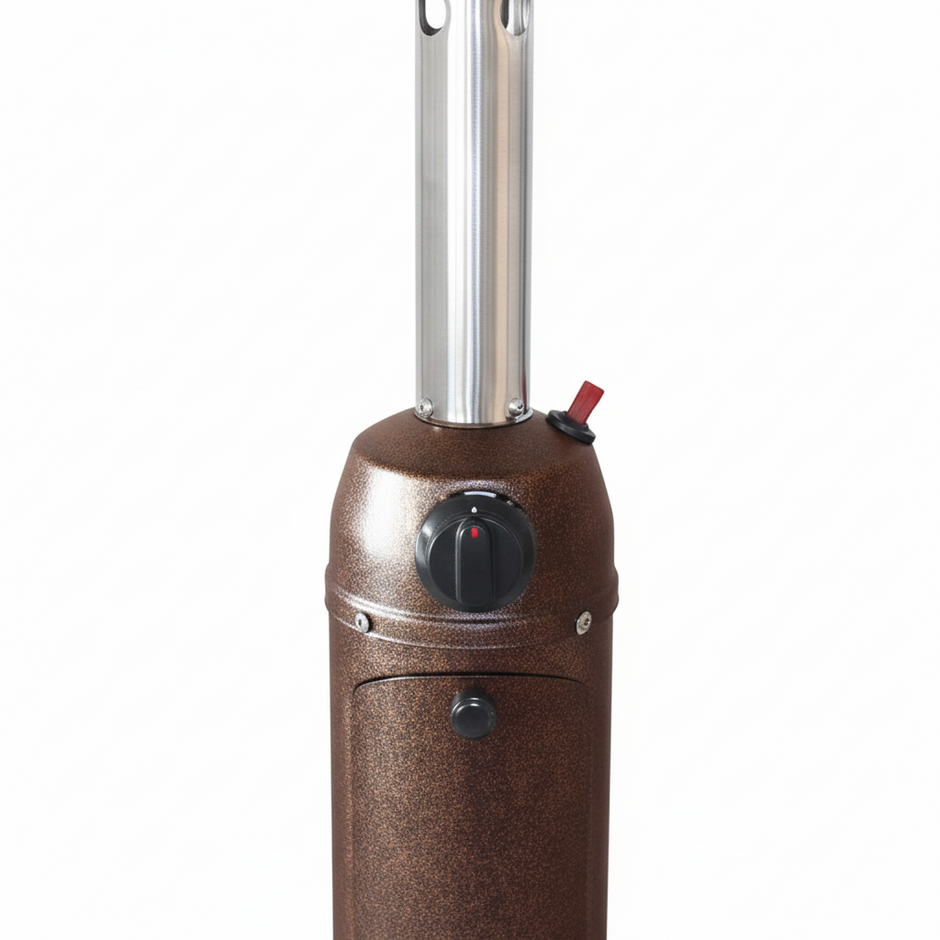 Propane Gas Outdoor Tabletop Patio Heater, Hammered Bronze