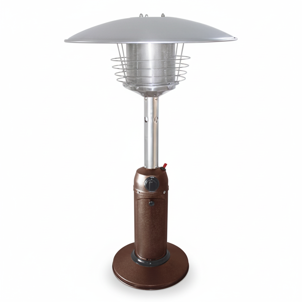 Propane Gas Outdoor Tabletop Patio Heater, Hammered Bronze
