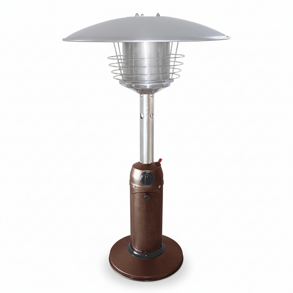 Propane Gas Outdoor Tabletop Patio Heater, Hammered Bronze