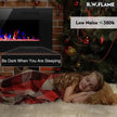 60 In. Wall Mounted Electric Fireplace with Remote Control, Timer and Touch Screen in Black