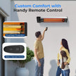 Infrared Outdoor Electric Space Heater, Wall Mounted Electric Patio Heater, 1500 Watts