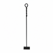 28 In. Tall Black Rope Design Standard Fireplace Ash Hoe