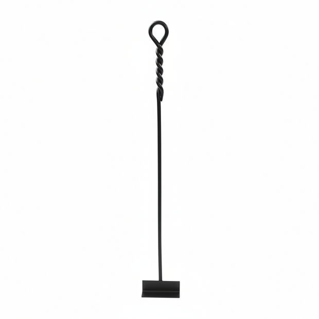 28 In. Tall Black Rope Design Standard Fireplace Ash Hoe